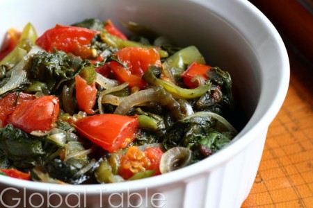 Botswana's Stewed Spinach Greens