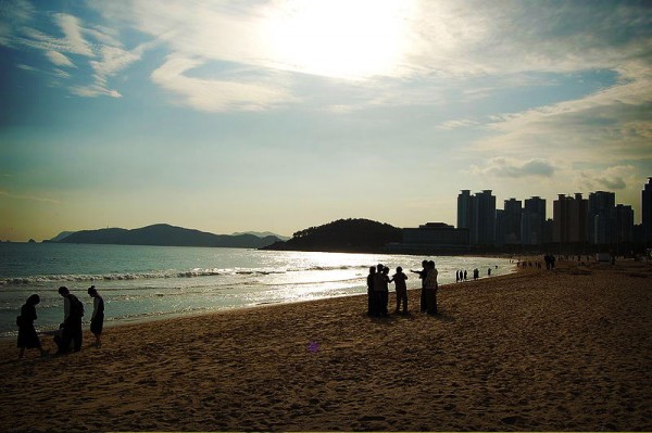 Haeundae-beach,-Busan,-South-Korea