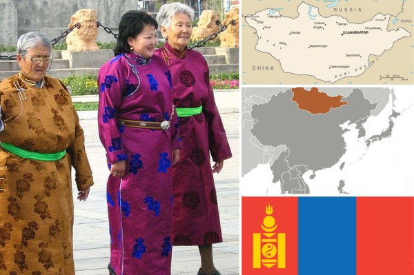 Mongolia-map-and-flag