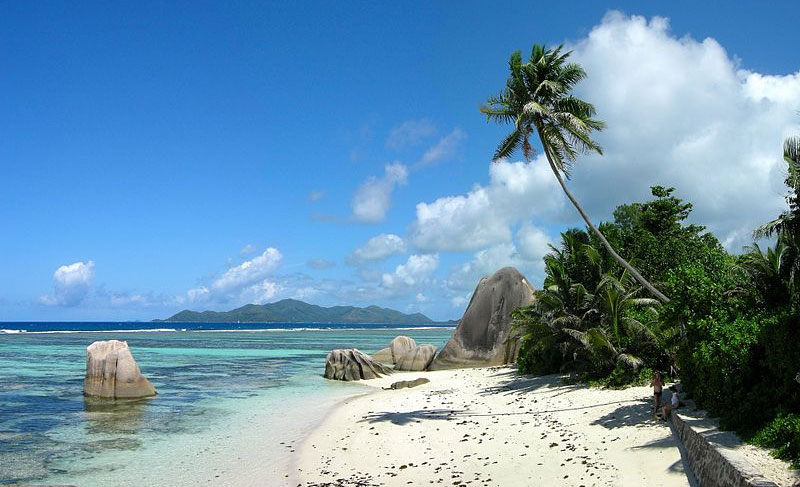 The beach of Anse Source d'Argent on the island of La Digue, Seychelles. Photo by Tobias Alt.