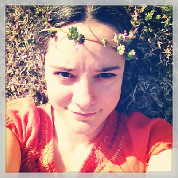 Sasha with flower crown