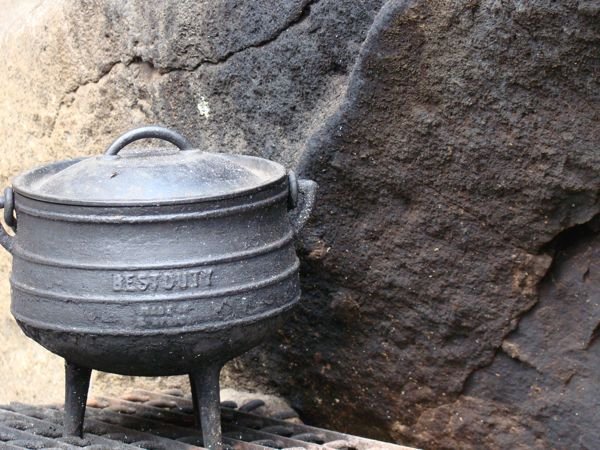 Outdoor kitchen in Swaziland. Photo by Jenny M. Buccos.