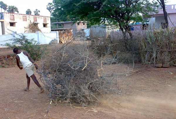 For Indian Festival Bhogi, the festival of bonfire (Celebrated mainly in South India) is the first day of Pongal (January). Photo by Ravichandrae.