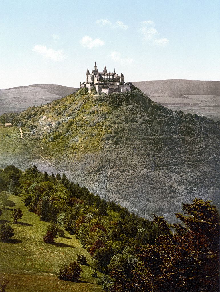 Castle Hohenzollern. Photo from between 1890 and 1905, by Photoglob AG, Zürich, Switzerland or Detroit Publishing Company, Detroit, Michigan.