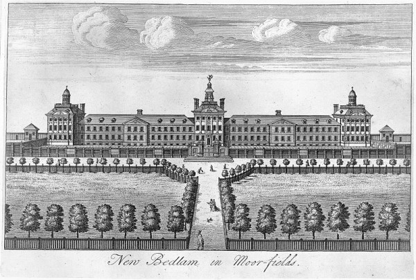 The Hospital of Bethlem, a.k.a. Bedlam, at Moorfields, London (Engraving)