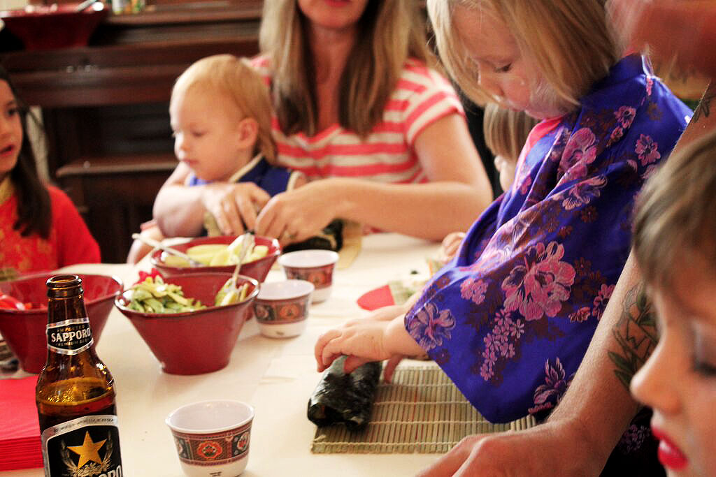 DIY Japanese Sushi-rolling Birthday Party
