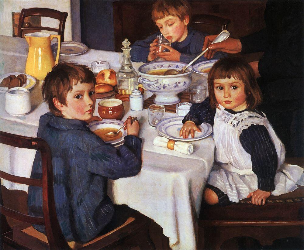 "Zinaida Serebryakova (1914) At Breakfast" by Zinaida Serebryakova ; Серебрякова - http://entertainment.webshots.com/photo/2963882390037029906CkKXLW. Licensed under Public Domain via Wikimedia Commons - http://commons.wikimedia.org/wiki/File:Zinaida_Serebryakova_(1914)_At_Breakfast.jpg#/media/File:Zinaida_Serebryakova_(1914)_At_Breakfast.jpg